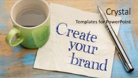  Presentation with promotion - Cool new theme with create your brand advice - handwriting backdrop and a lemonade colored foreground