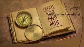  Presentation with career path - Slide deck enhanced with create-your-own-path-handwriting background and a coral colored foreground