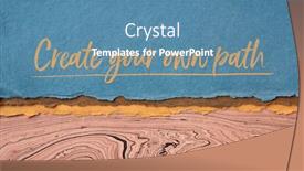  Presentation with career development - Audience pleasing presentation design consisting of create-your-own-path-inspirational backdrop and a teal colored foreground