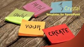  Presentation with career development - PPT layouts featuring create-your-own-path-inspirational background and a tawny brown colored foreground