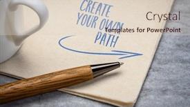  Presentation with career development - Presentation theme consisting of create-your-own-path-inspirational background and a lemonade colored foreground