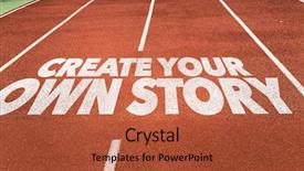  Presentation with create - Audience pleasing PPT theme consisting of create your own story written backdrop and a red colored foreground