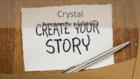  Presentation with personal development - Cool new slide deck with create-your-story-inspirational-note backdrop and a coral colored foreground