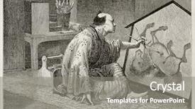  Presentation with painting old - Slide deck consisting of created by perrin after sketch background and a gray colored foreground