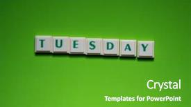  Presentation with green screen - Audience pleasing presentation consisting of created word of tuesday backdrop and a shamrock green colored foreground