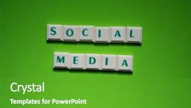  Presentation with social media - Presentation having created words of social media background and a shamrock green colored foreground