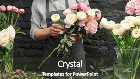  Presentation with flower beautiful lilac border - Cool new presentation theme with creating beautiful bouquet in flower backdrop and a dark gray colored foreground