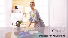  Presentation with sewing - Slides having creating-new-fashionable-styles-cheerful background and a lemonade colored foreground