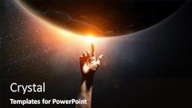  Presentation with media - PPT theme consisting of creating-something-new-mixed-media background and a wine colored foreground