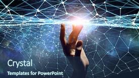  Presentation with connection - Colorful PPT layouts enhanced with creating technologies for connection mixed backdrop and a ocean colored foreground