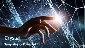  Presentation with connection - Theme having creating technologies for connection mixed background and a ocean colored foreground