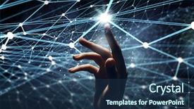  Presentation with connection - Cool new PPT theme with creating technologies for connection mixed backdrop and a ocean colored foreground