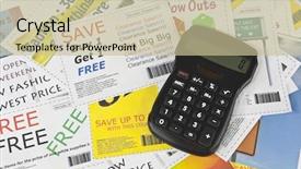  Presentation with coupons - Audience pleasing PPT theme consisting of creating value - completely fake fashion coupons backdrop and a mint green colored foreground