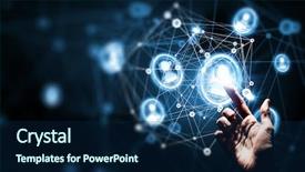  Presentation with wireless sensor networks agriculture technology - Cool new presentation theme with create network - creating wireless technologies mixed media backdrop and a navy blue colored foreground