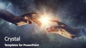  Presentation with interaction - Beautiful presentation design featuring creation - connection and interaction concept mixed backdrop and a tawny brown colored foreground