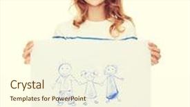  Presentation with creation - Beautiful presentation design featuring creation art family happiness backdrop and a cream colored foreground