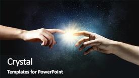  Presentation with creation - Presentation theme with creation bible - close up of human hands background and a tawny brown colored foreground