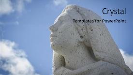  Presentation with creation - Audience pleasing slide set consisting of creation bible - sculpture of a woman praying backdrop and a light blue colored foreground