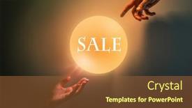  Presentation with creation - PPT theme consisting of creation-of-holiday-sale-message background and a tawny brown colored foreground