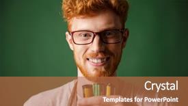  Presentation with camera - Amazing theme having creations photos - close-up portrait of readhead bearded backdrop and a coral colored foreground