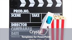  Presentation with popcorn movie - Theme consisting of creations photos - movie clapperboard popcorn and 3d background and a gray colored foreground