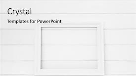  Presentation with rustic wood wooden frame - Slide deck featuring creations photos - white wooden picture frame mock background and a white colored foreground