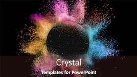  Presentation with explosion - Colorful PPT layouts enhanced with creative-abstract-colorful-powder-explosion backdrop and a wine colored foreground