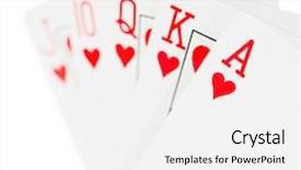  Presentation with bridge playing cards - Beautiful theme featuring creative abstract winning - playing cards - isolated backdrop and a  colored foreground