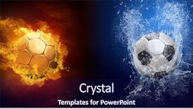  Presentation with abstract water drops - PPT layouts featuring creative abstract winning - water drops and fire flames background and a navy blue colored foreground