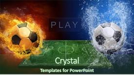  Presentation with abstract water drops - Beautiful PPT theme featuring creative abstract winning - water drops and fire flames backdrop and a  colored foreground