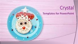  Presentation with breakfast children - PPT theme featuring creative breakfast for children background and a  colored foreground