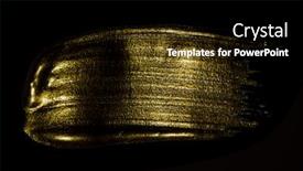  Presentation with blush - Audience pleasing slide deck consisting of creative brushstrokes of gold paint isolated on a black background gold paint texture acrylic gold paint smears of cosmetics blush highlighter eye shadow lipstick backdrop and a black colored foreground