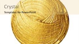  Presentation with eye shadow - Presentation theme having creative-brushstrokes-of-gold-paint background and a yellow colored foreground