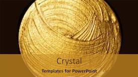  Presentation with eye shadow - Amazing presentation design having creative-brushstrokes-of-gold-paint backdrop and a gold colored foreground