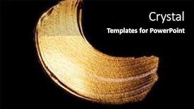  Presentation with eye shadow - Colorful presentation enhanced with creative-brushstrokes-of-gold-paint backdrop and a black colored foreground