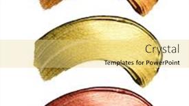  Presentation with eye shadow - Audience pleasing presentation theme consisting of creative-brushstrokes-of-gold-paint backdrop and a yellow colored foreground