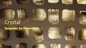  Presentation with eye shadow - Audience pleasing slide deck consisting of creative-brushstrokes-of-gold-paint backdrop and a tawny brown colored foreground