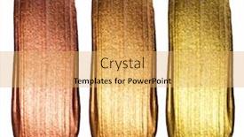  Presentation with eye shadow - Beautiful slide deck featuring creative-brushstrokes-of-gold-paint backdrop and a yellow colored foreground