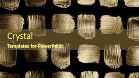  Presentation with eye shadow - PPT theme with creative-brushstrokes-of-gold-paint background and a tawny brown colored foreground