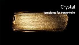  Presentation with blush - Cool new slide deck with creative-brushstrokes-of-gold-paint backdrop and a black colored foreground