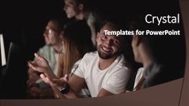  Presentation with creative - Slide set having creative-business-group-working background and a black colored foreground