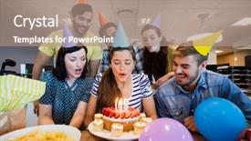  Presentation with code of business conduct - Audience pleasing slide deck consisting of corporate design events - creative business team celebrating colleagues backdrop and a coral colored foreground