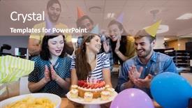  Presentation with creative - Amazing presentation design having corporate design events - creative business team celebrating colleagues backdrop and a coral colored foreground