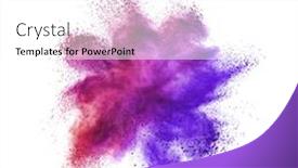  Presentation with powder - Theme featuring creative-chaotic-powder-burst background and a white colored foreground
