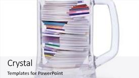  Presentation with magazines - Audience pleasing presentation theme consisting of creative cocktail made of pile magazines with clipping path backdrop and a lemonade colored foreground