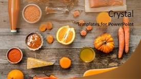  Presentation with orange colored - Presentation design enhanced with creative collection of orange colored background and a coral colored foreground