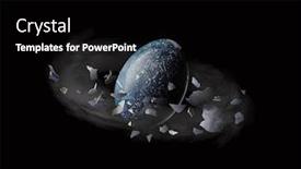  Presentation with creative - PPT theme featuring creative-composition-from-flying-painted background and a black colored foreground