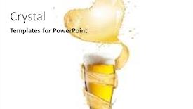  Presentation with beverage - Audience pleasing theme consisting of creative-composition-from-glass-mug backdrop and a white colored foreground