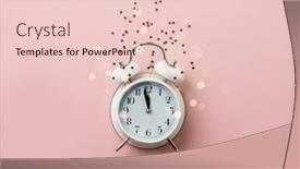  Presentation with creative - PPT theme featuring creative-composition-with-alarm-clock background and a lemonade colored foreground