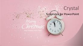  Presentation with golden christmas - Presentation design enhanced with creative-composition-with-alarm-clock background and a lemonade colored foreground